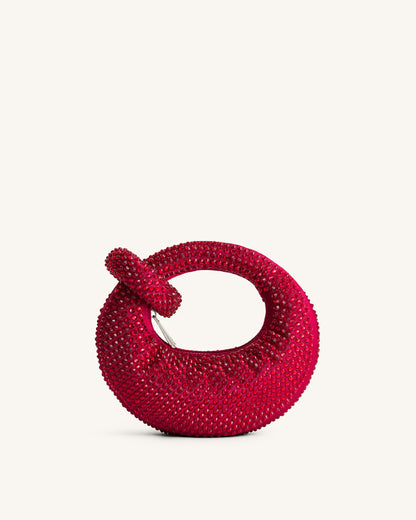 Abacus Artificial Crystal Mini Top Handle Bag - Red | JW PEI