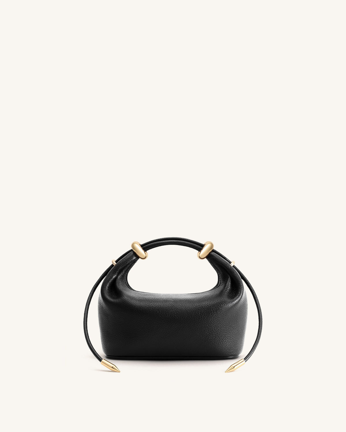 Ellie Metal Ring Embellished Top Handle Bag - Black | JW PEI