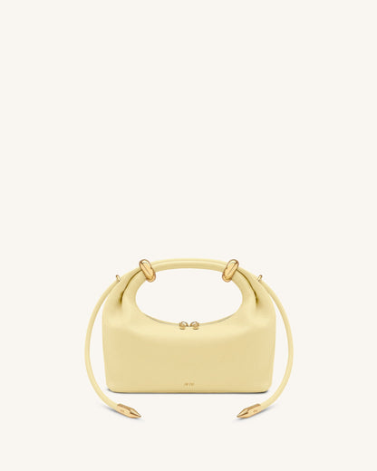 Ellie Metal Ring Embellished Top Handle Bag - Lemon Yellow | JW PEI