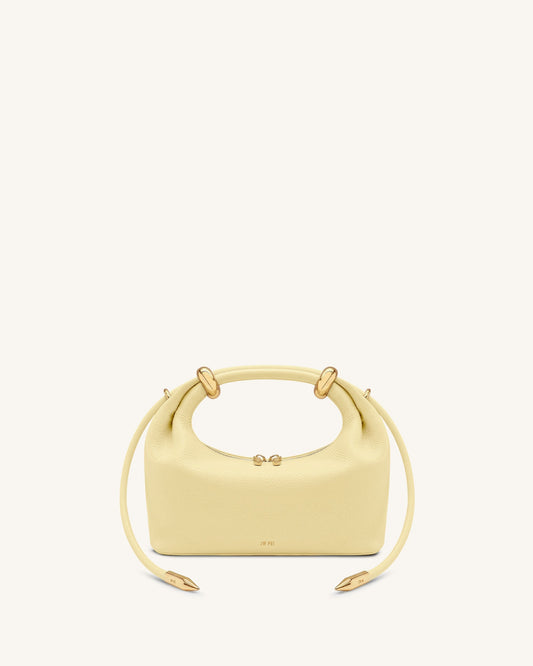 Ellie Metal Ring Embellished Top Handle Bag - Lemon Yellow | JW PEI
