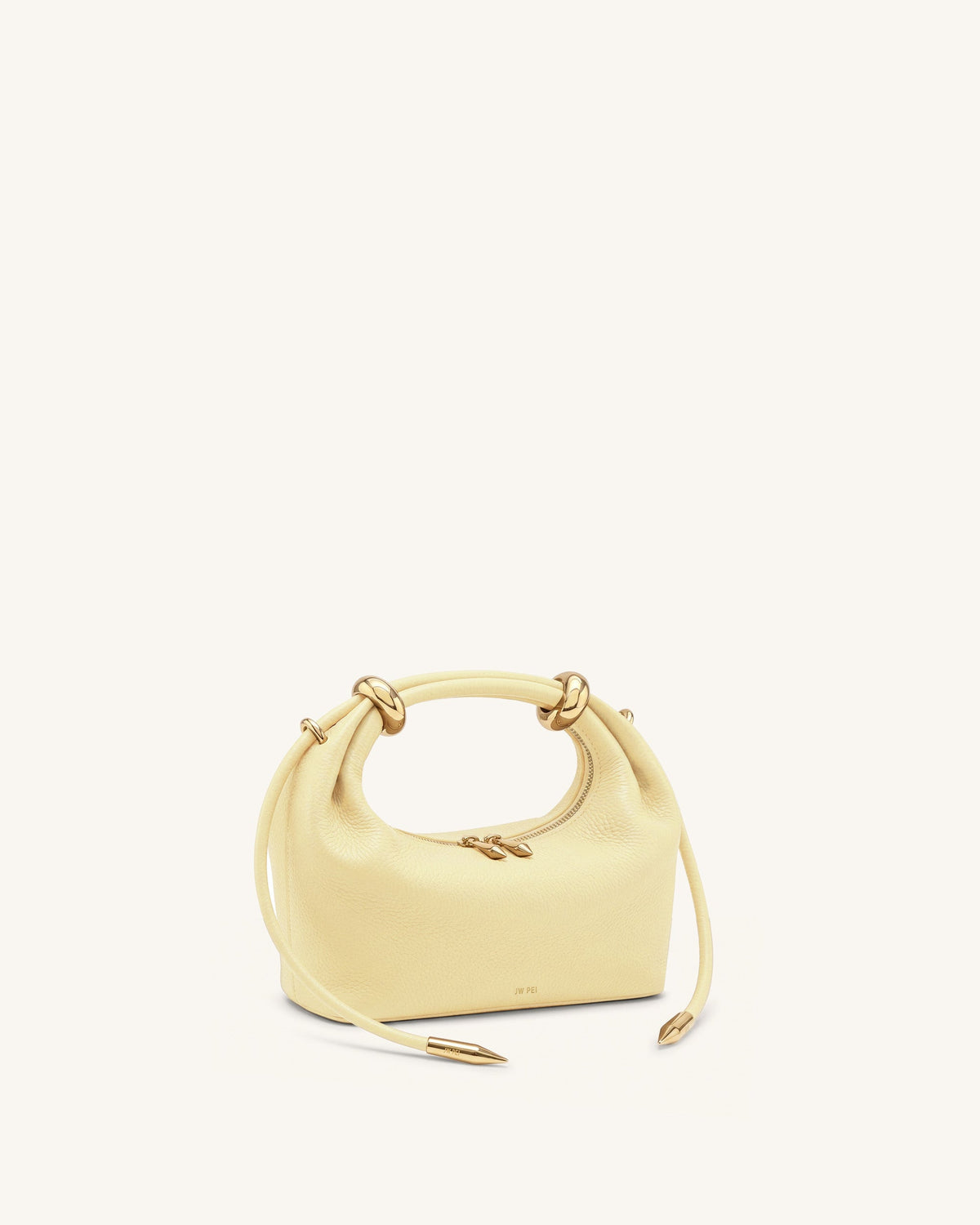 Ellie Metal Ring Embellished Top Handle Bag - Lemon Yellow | JW PEI