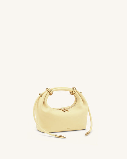 Ellie Metal Ring Embellished Top Handle Bag - Lemon Yellow | JW PEI
