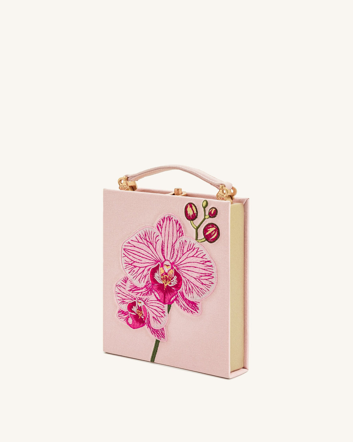 Taya Orchid Motif Book Shape Clutch Bag - Pink | JW PEI