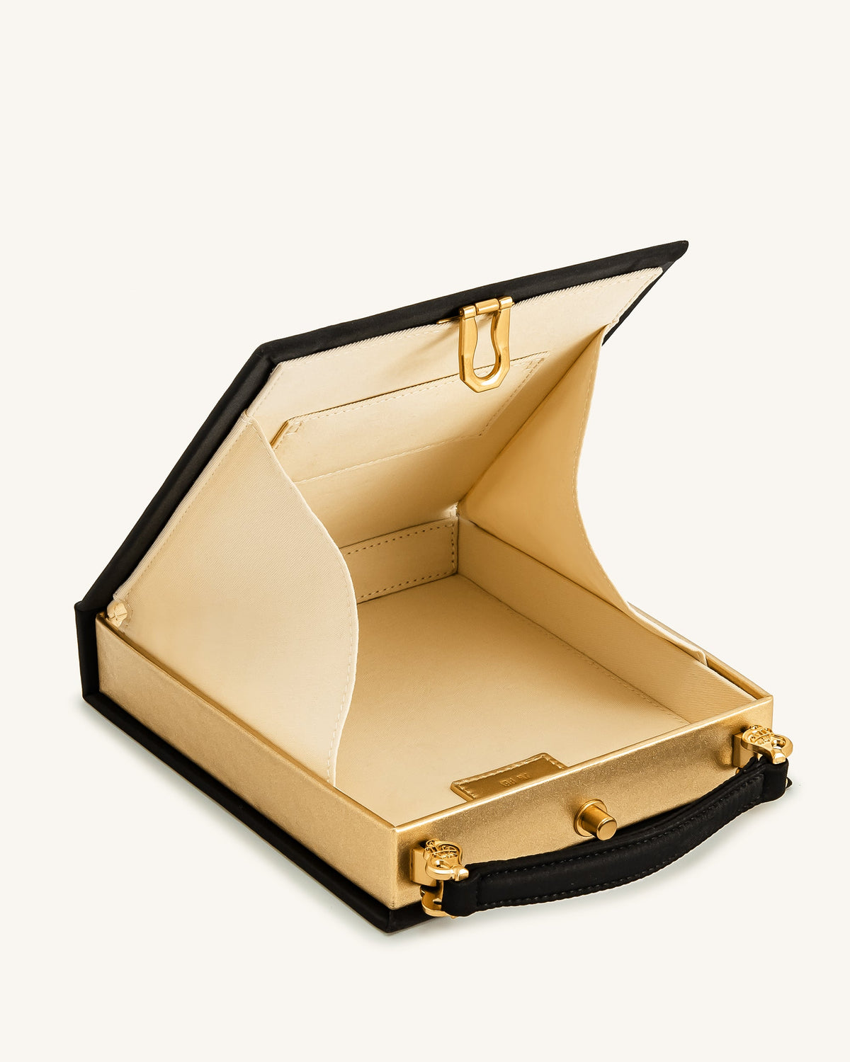 Taya Orchid Motif Book Shape Clutch Bag - Black | JW PEI