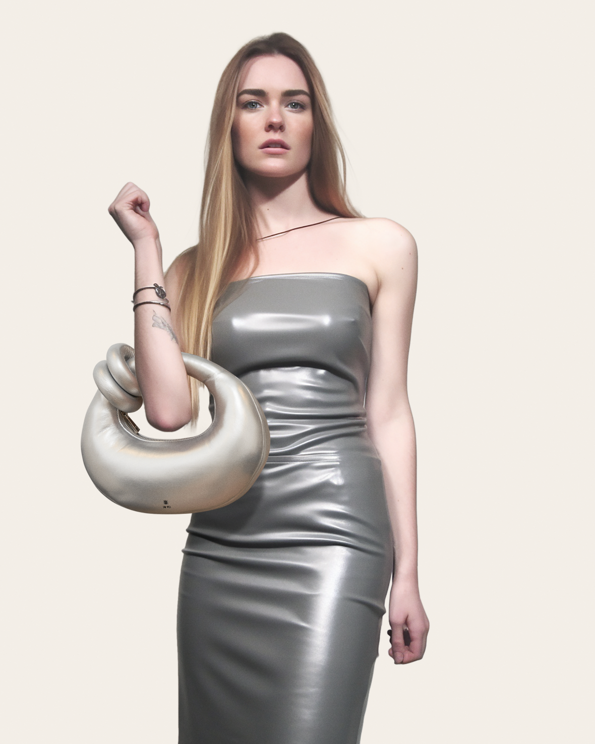 Abacus Top Handle Bag - Silver | JW PEI