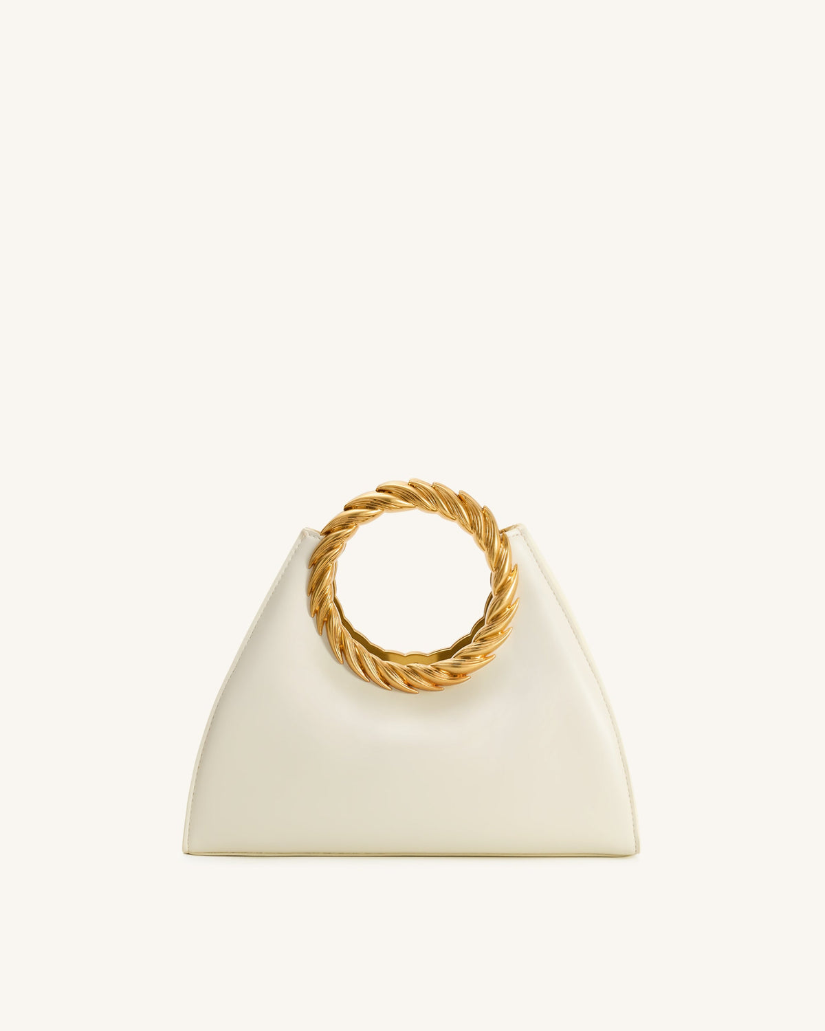 Amiya Leaf Handle Sculpture Bag - White | JW PEI