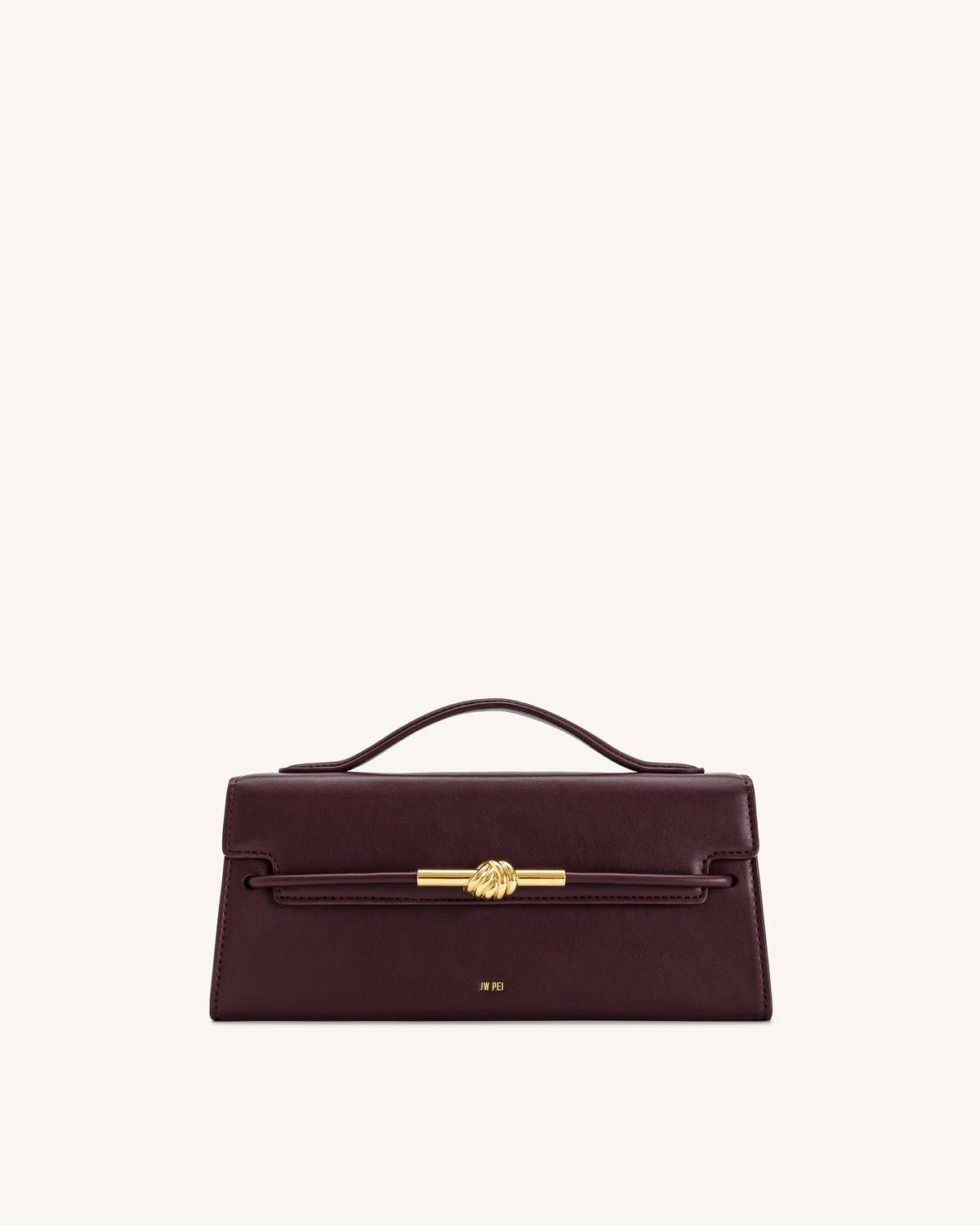 Lena Metal Rope Knot Top Handle Bag - Deep Claret | JW PEI