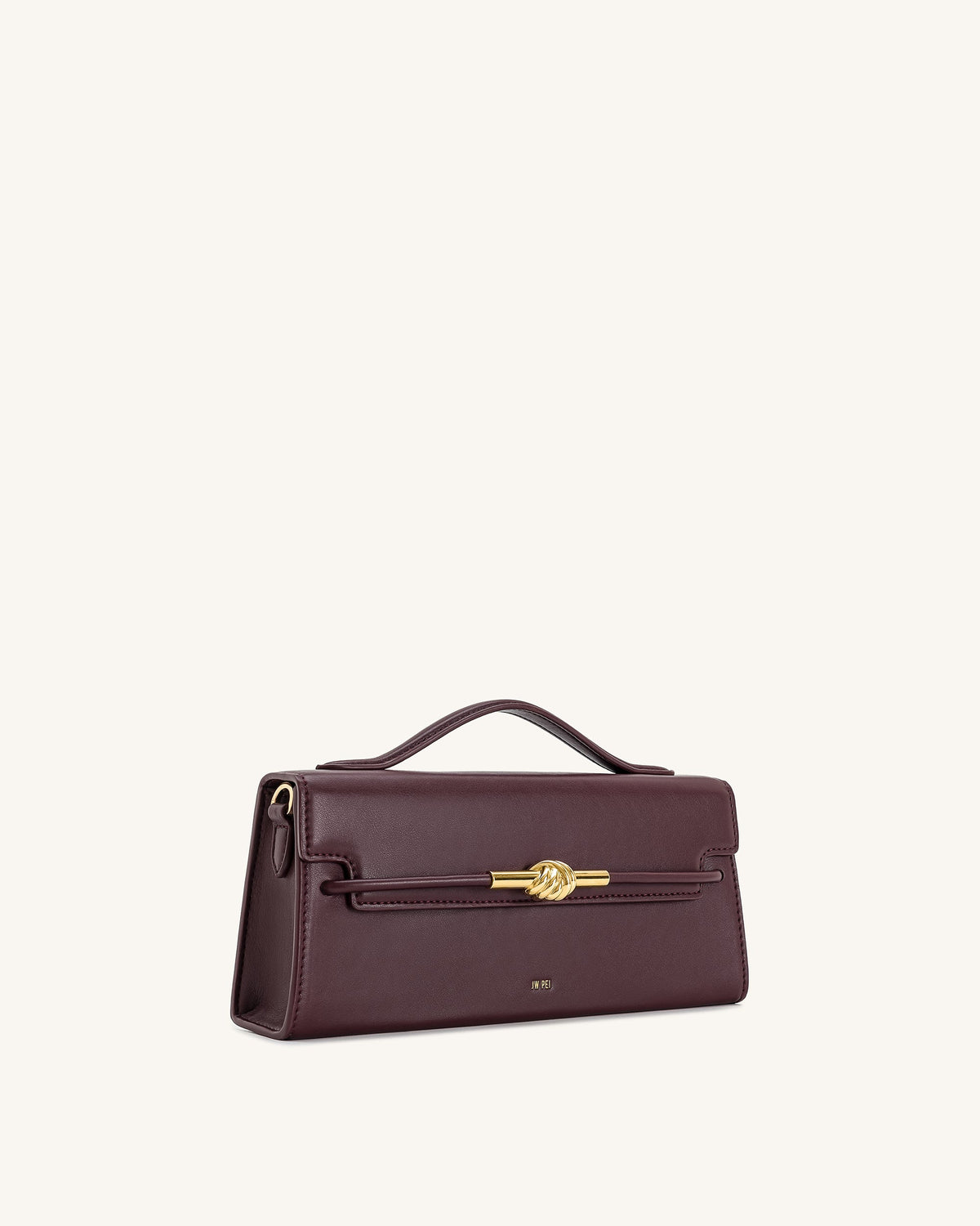 Lena Metal Rope Knot Top Handle Bag - Deep Claret | JW PEI