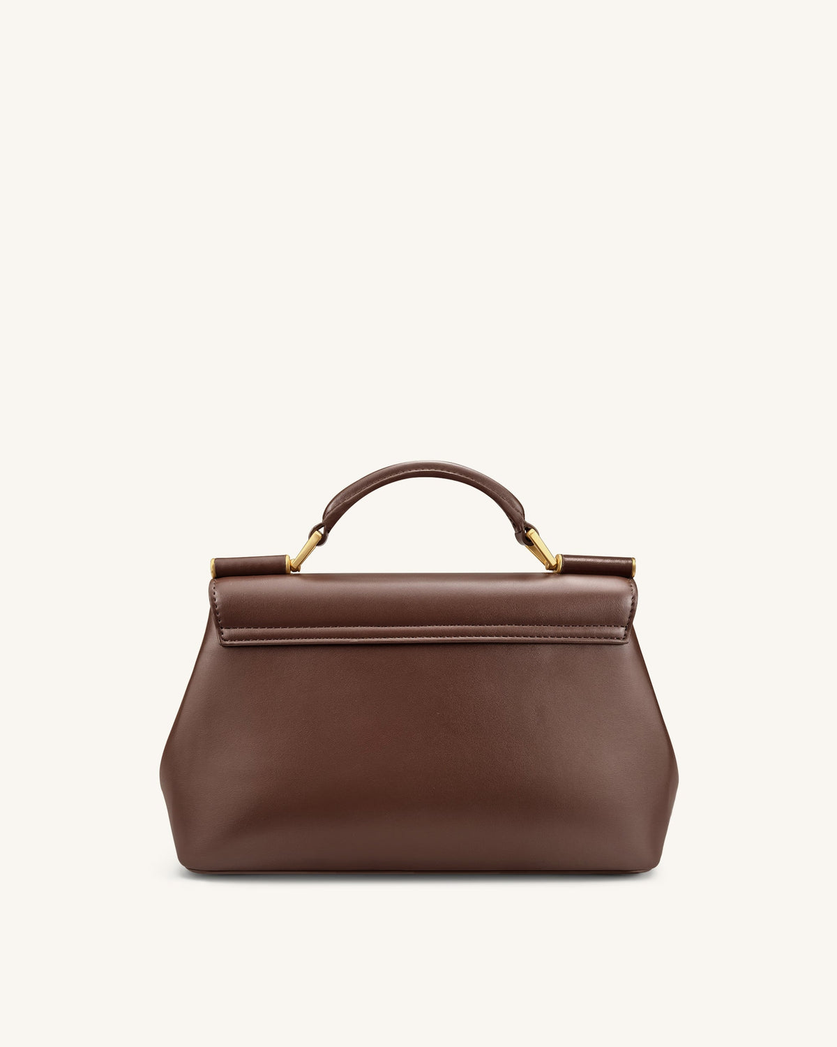 Audrey Flap Lock Top Handle Bag - Brown | JW PEI