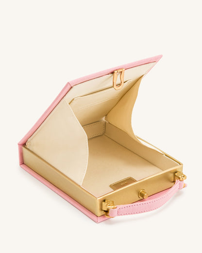 Taya Tabby Cat Pattern Book Shape Clutch Bag - Pink | JW PEI