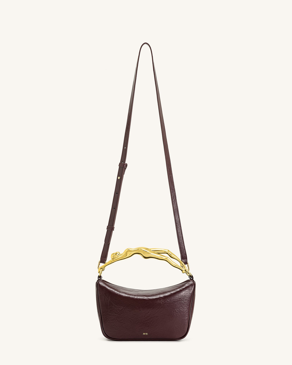 Jenny Human-shaped Handle Handbag - Deep Burgundy | JW PEI