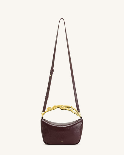 Jenny Human-shaped Handle Handbag - Deep Burgundy | JW PEI