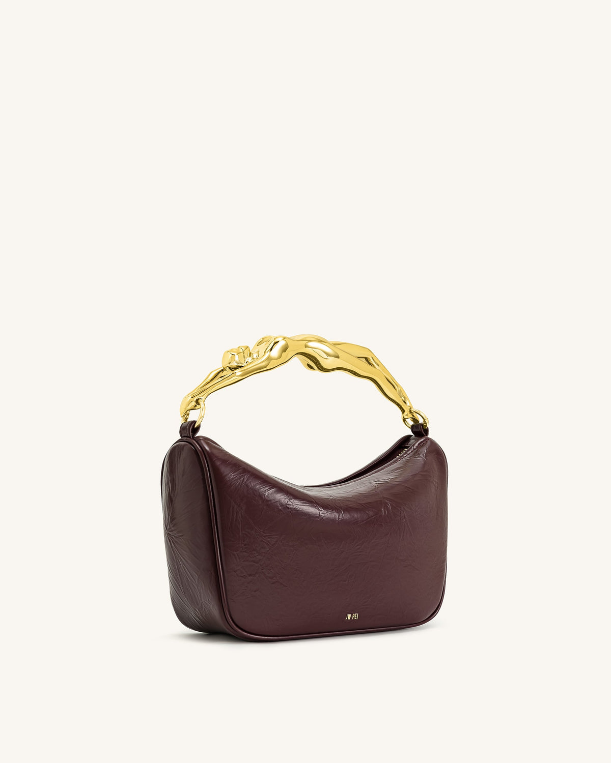 Jenny Human-shaped Handle Handbag - Deep Burgundy | JW PEI