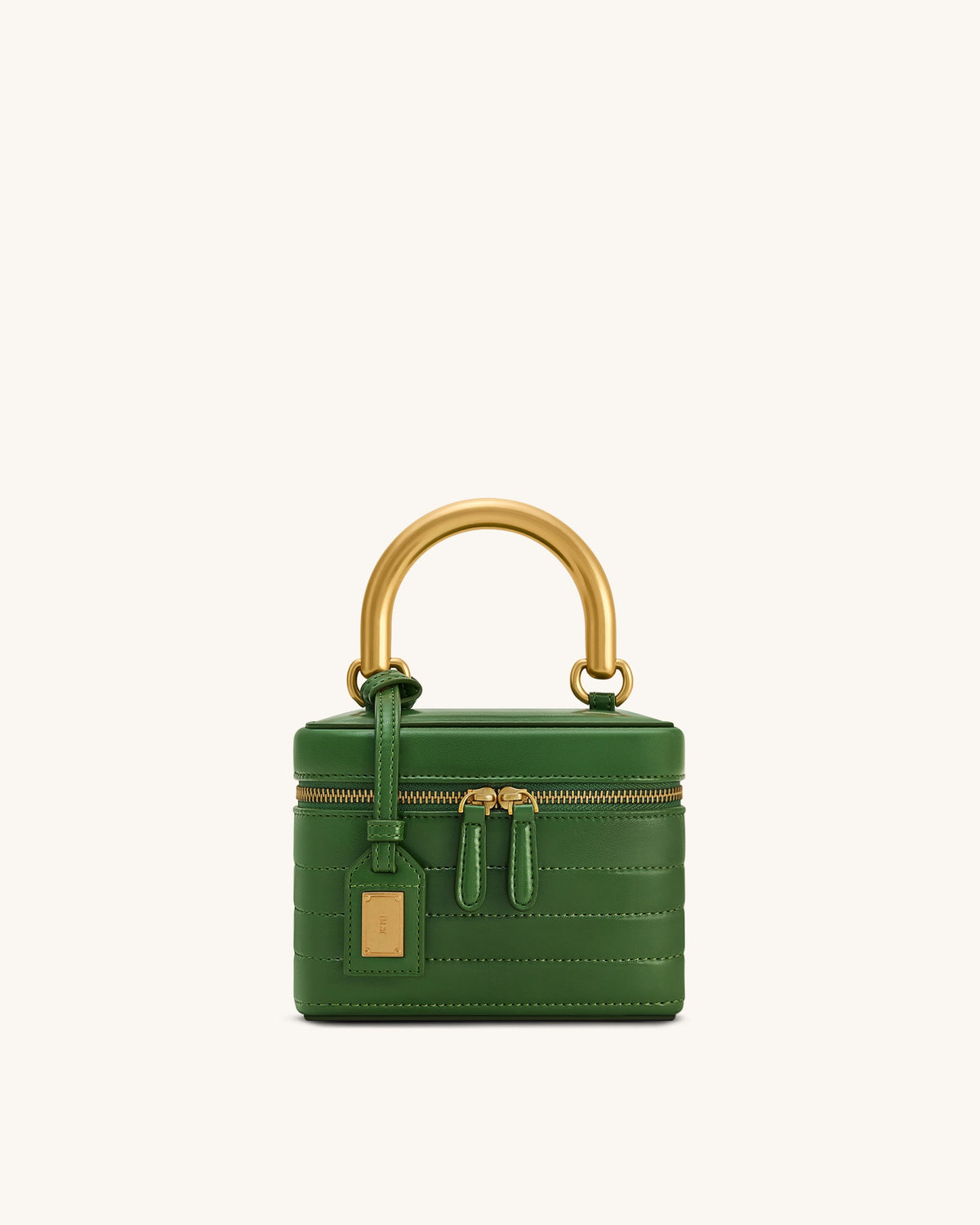 Evelyn Quilted Box Top Handle Bag - Green | JW PEI