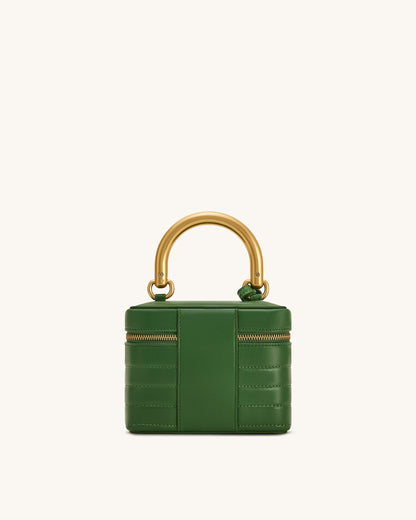 Evelyn Quilted Box Top Handle Bag - Green | JW PEI