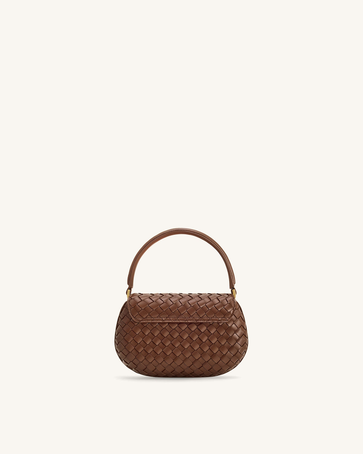 Zuri Hand Woven Round Top Handle Bag - Brown | JW PEI