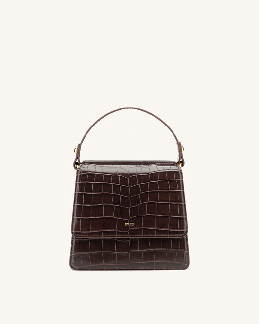 FAE Top Handle Crossbody - Nutella Croc | JW PEI