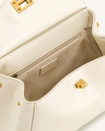 Lucia Classic Top Handbag - White | JW PEI