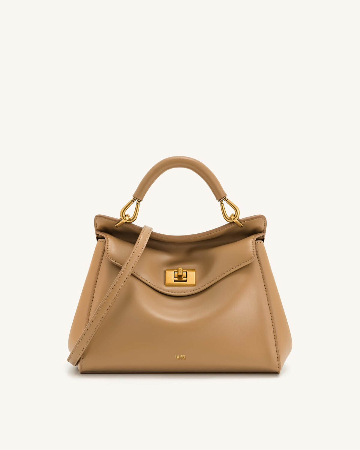 Lucia Classic Top Handbag - Brown | JW PEI