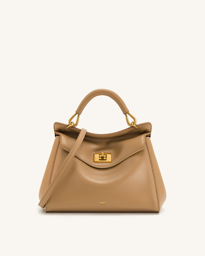 Lucia Classic Top Handbag - Brown | JW PEI