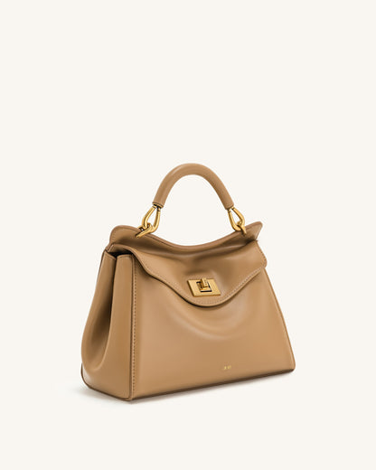 Lucia Classic Top Handbag - Brown | JW PEI