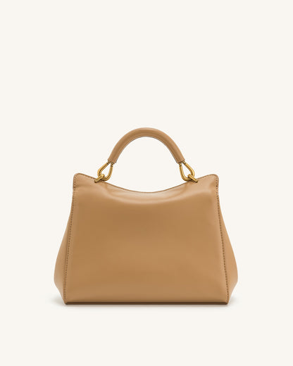 Lucia Classic Top Handbag - Brown | JW PEI
