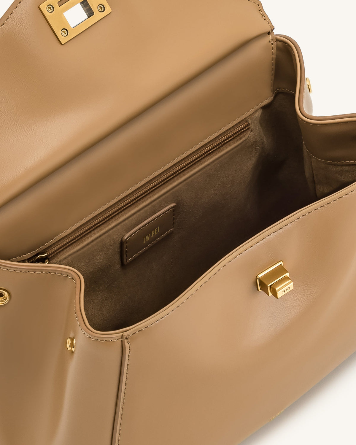 Lucia Classic Top Handbag - Brown | JW PEI