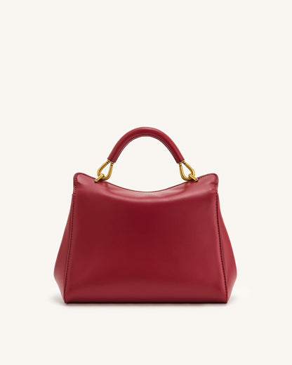 Lucia Classic Top Handbag - Claret | JW PEI