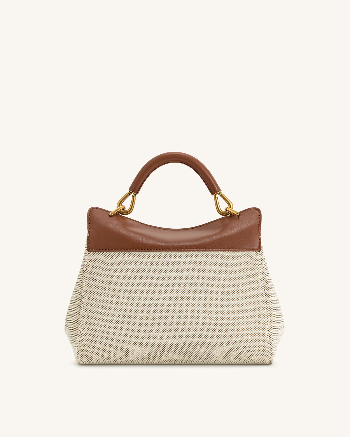 Lucia Classic Top Handbag - Brown Canvas | JW PEI