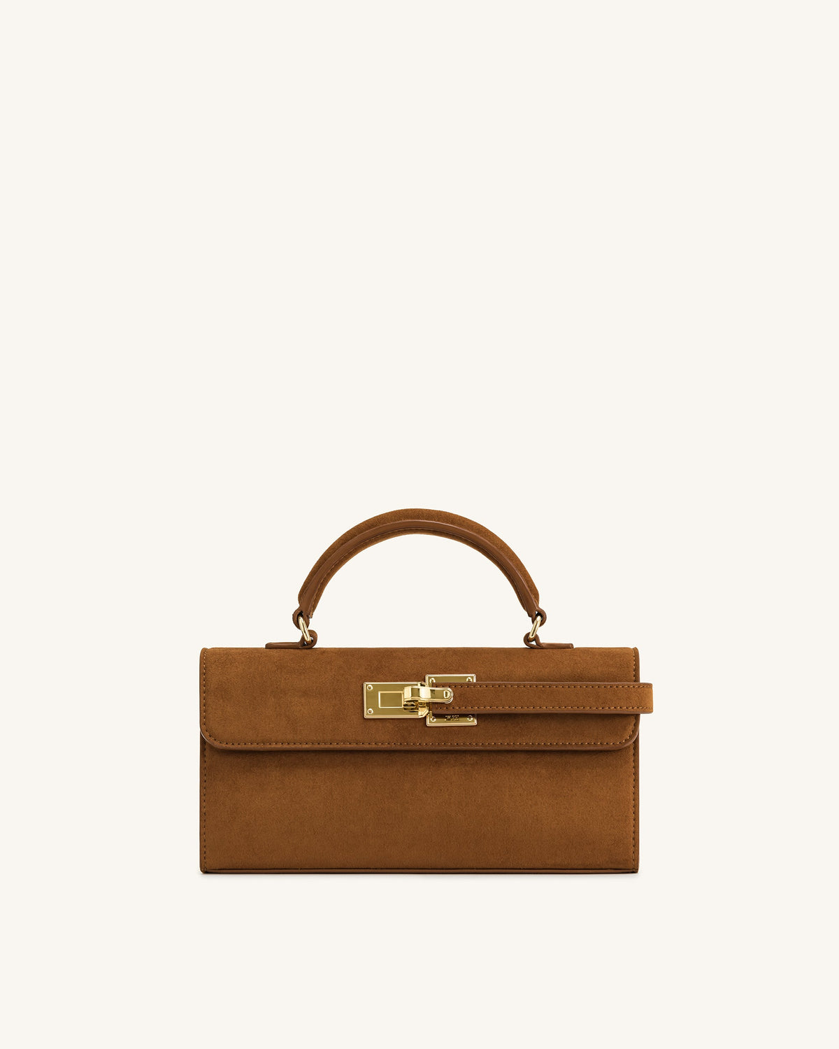Keyla Faux Suede Top Handle Bag - Brown | JW PEI