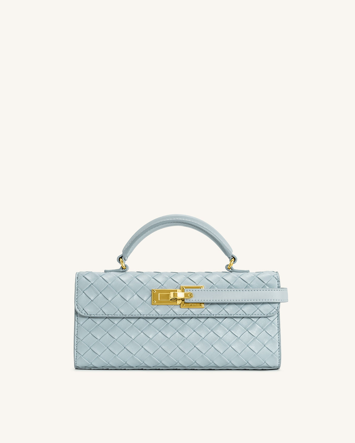 Keyla Weave Texture Top Handle Bag - Blue | JW PEI