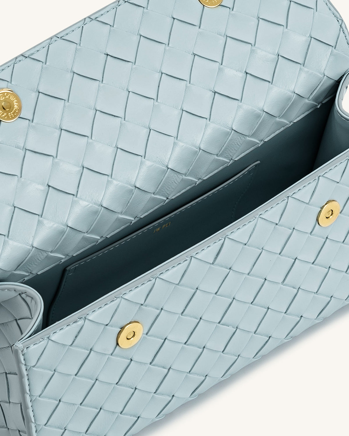 Keyla Weave Texture Top Handle Bag - Blue | JW PEI