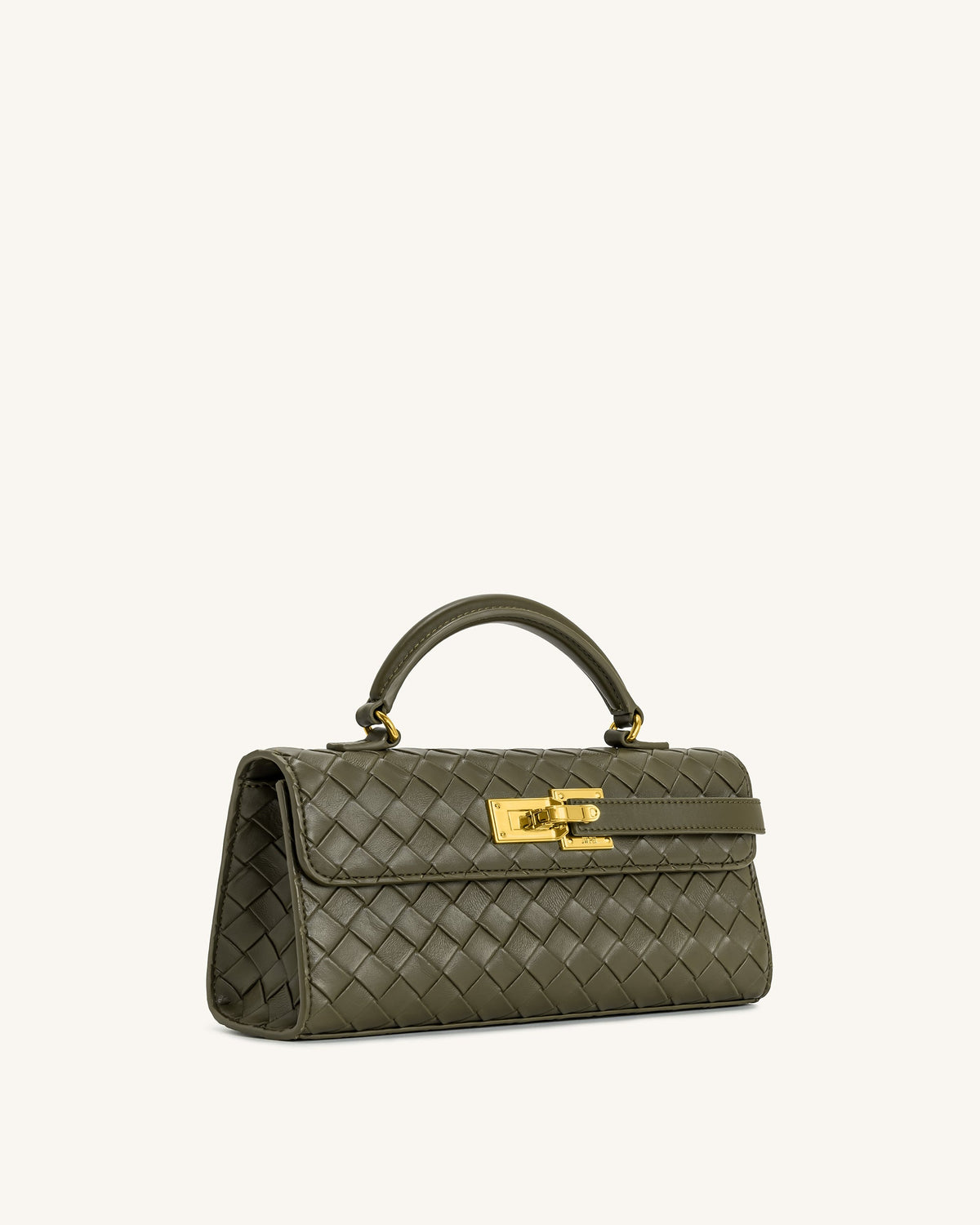 Keyla Weave Texture Top Handle Bag - Olive Green | JW PEI