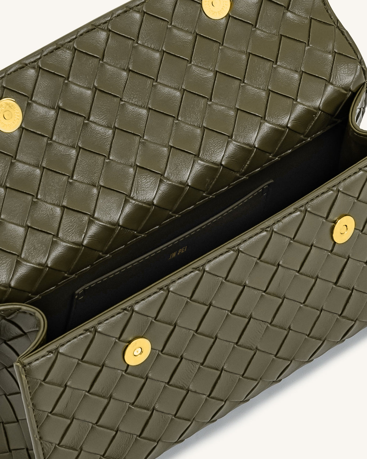 Keyla Weave Texture Top Handle Bag - Olive Green | JW PEI