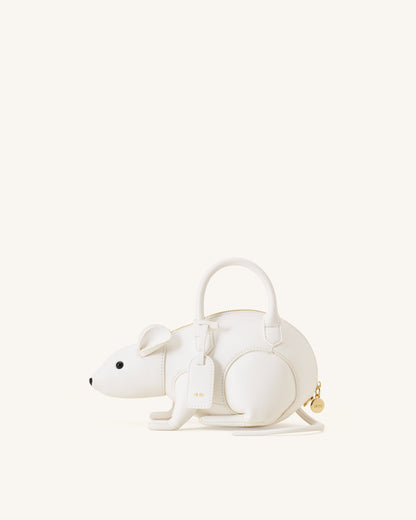 Mia Mouse Top Handle Bag - White | JW PEI