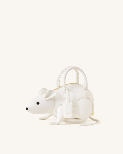 Mia Mouse Top Handle Bag - White | JW PEI