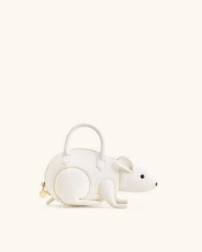 Mia Mouse Top Handle Bag - White | JW PEI
