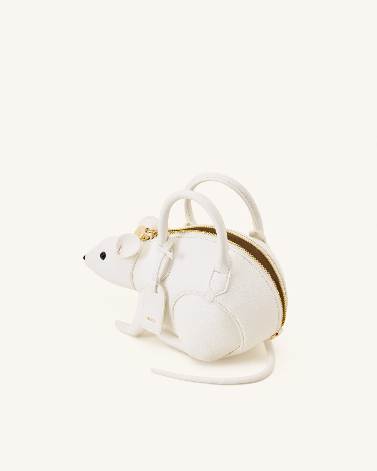 Mia Mouse Top Handle Bag - White | JW PEI
