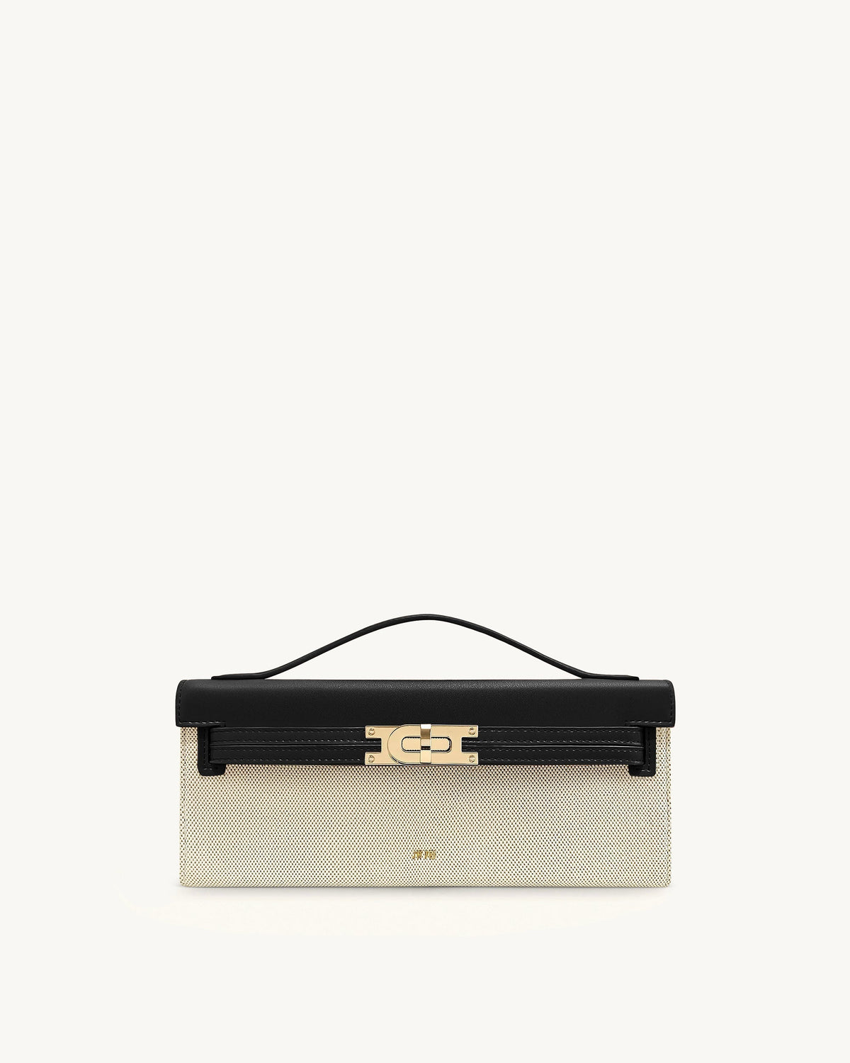 Bria Structured Top Handle Bag - Black Canvas | JW PEI