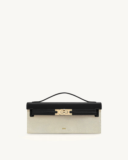 Bria Structured Top Handle Bag - Black Canvas | JW PEI