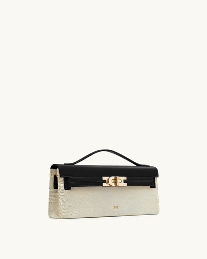 Bria Structured Top Handle Bag - Black Canvas | JW PEI