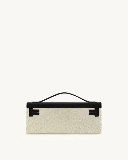 Bria Structured Top Handle Bag - Black Canvas | JW PEI