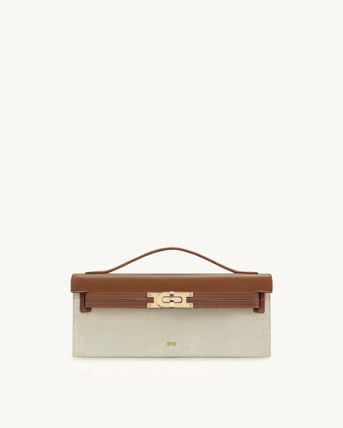Bria Structured Top Handle Bag - Brown Canvas | JW PEI