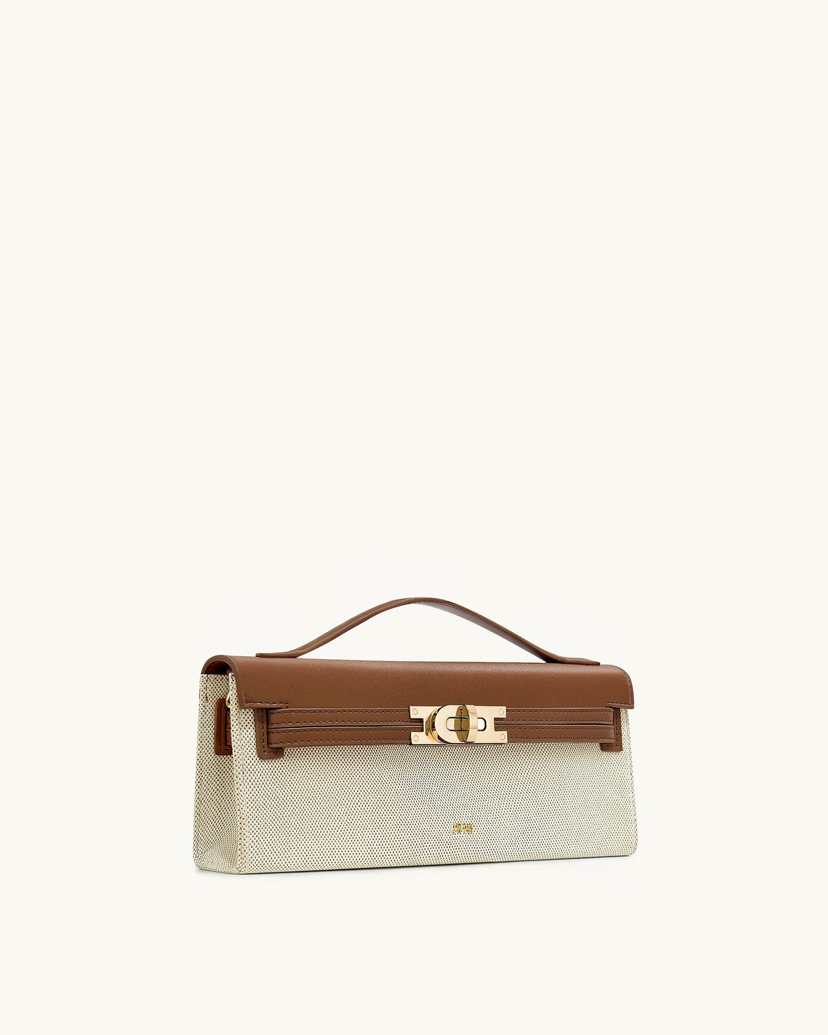 Bria Structured Top Handle Bag - Brown Canvas | JW PEI