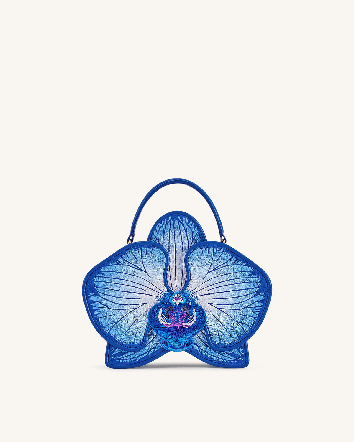 Flora Orchid Shaped Top Handle Bag - Blue | JW PEI