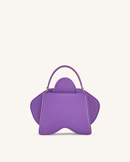 Flora Orchid Shaped Top Handle Bag - Purple | JW PEI