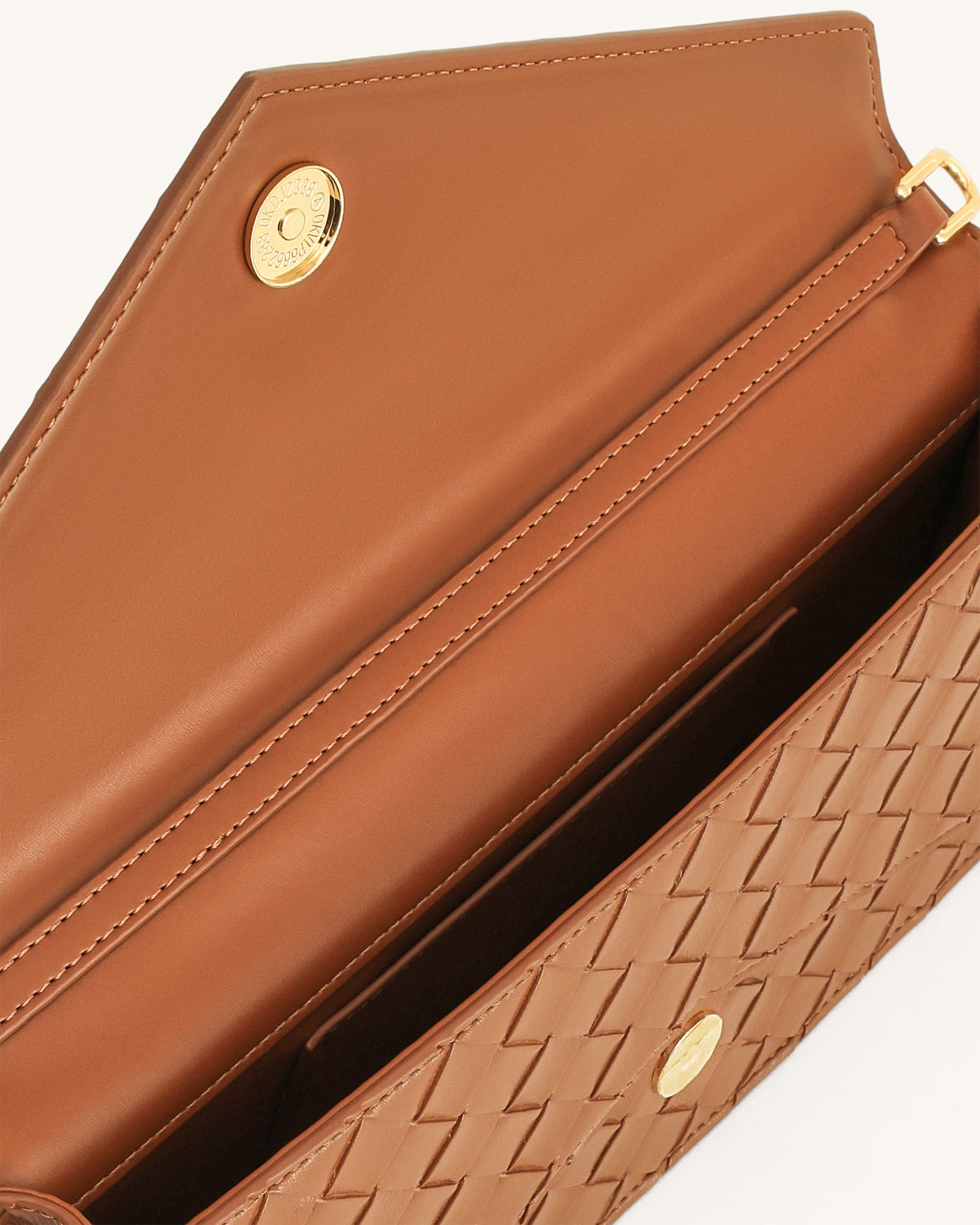 Celeste Woven Textured Envelope Top Handle Bag - Brown | JW PEI