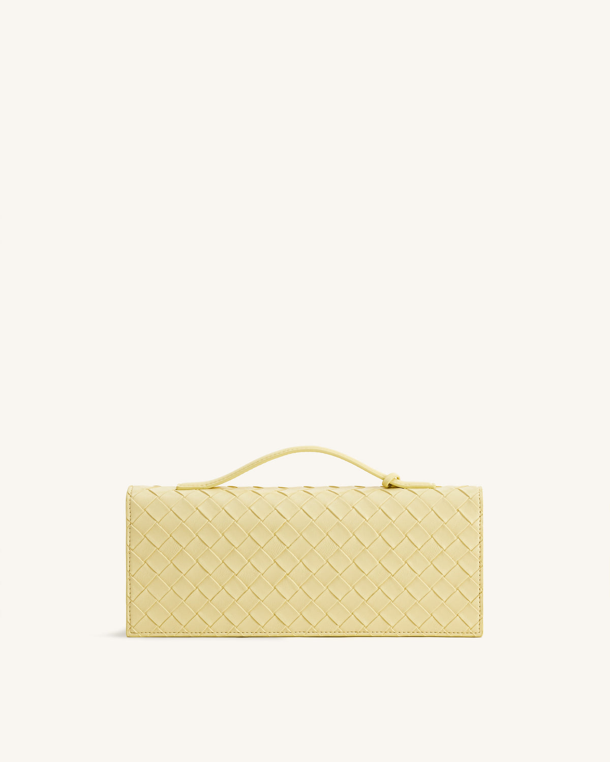 Celeste Woven Textured Envelope Top Handle Bag - Yellow | JW PEI