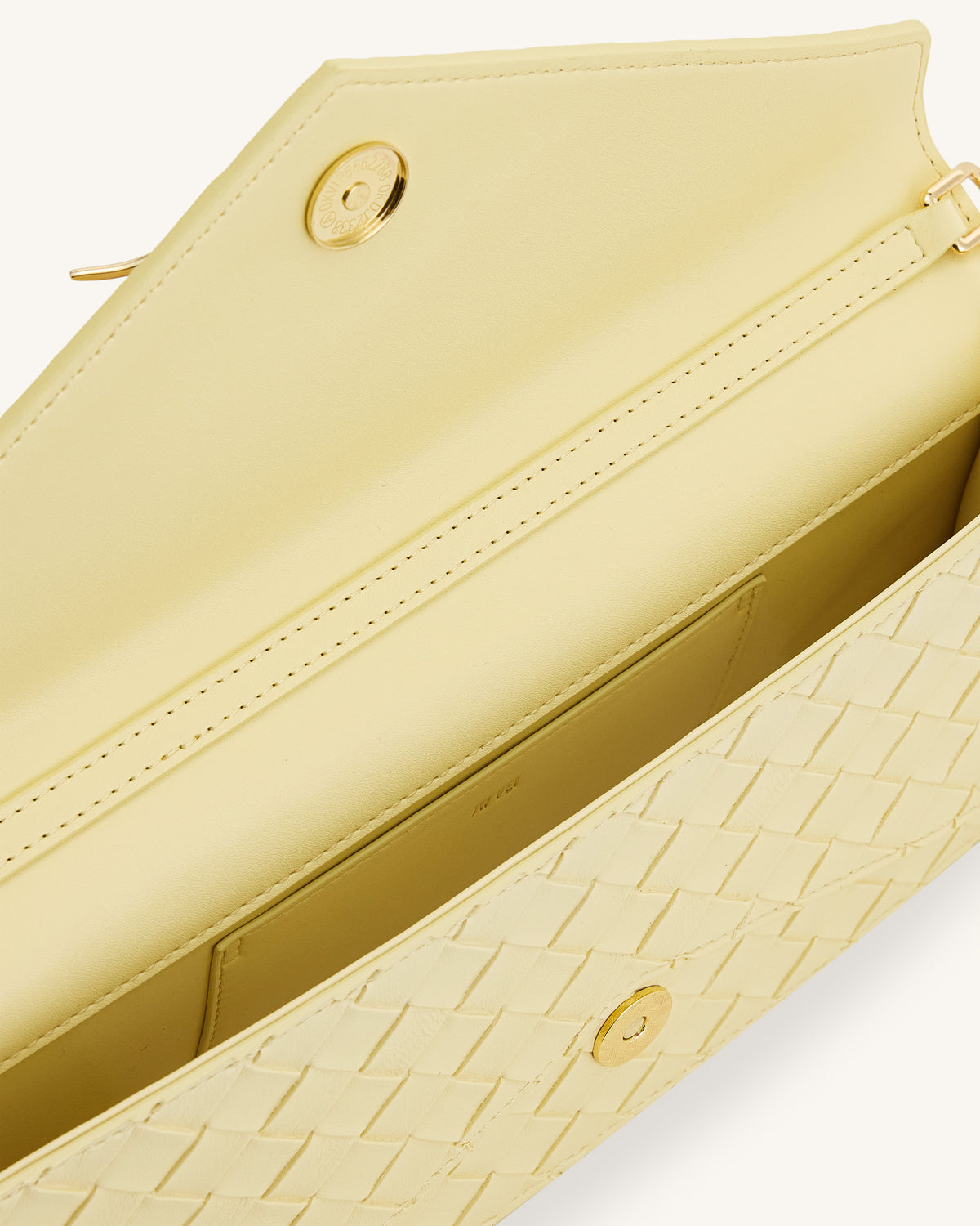 Celeste Woven Textured Envelope Top Handle Bag - Yellow | JW PEI