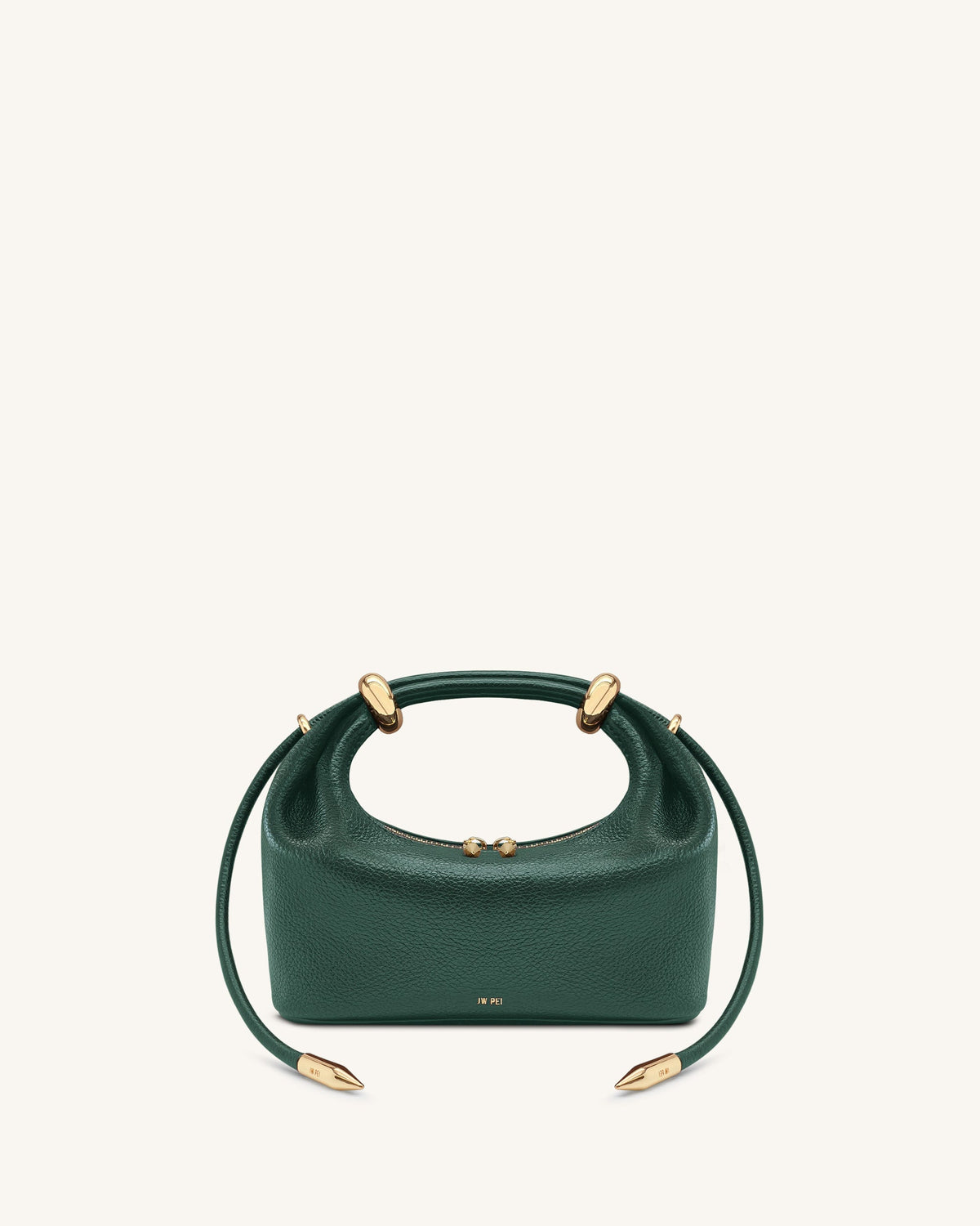 Ellie Metal Ring Embellished Top Handle Bag - Forest Green | JW PEI